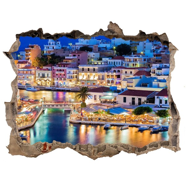 3d-s lyukat fali matrica Egy festői tengerparti város