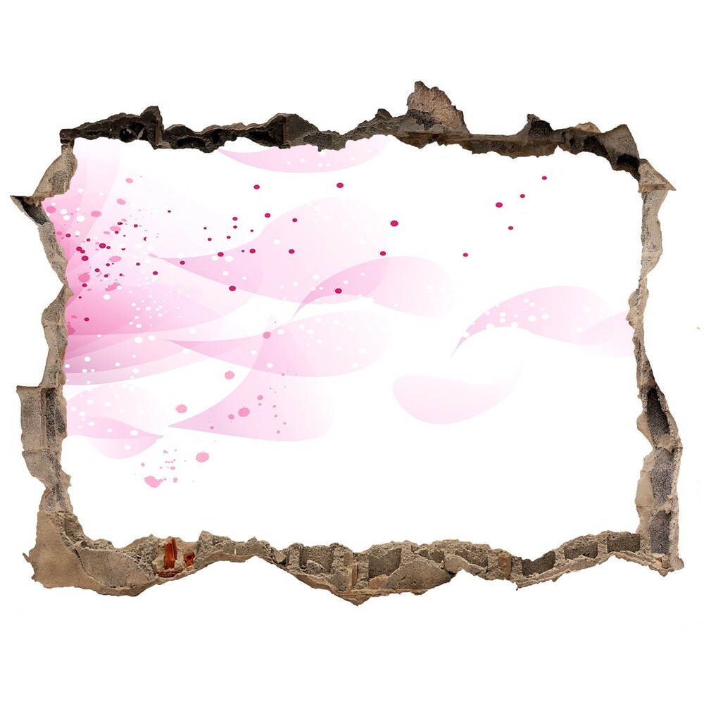 3d-s lyukat fali matrica Rózsaszín virág
