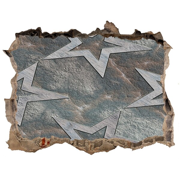 3d-s lyukat fali matrica Törött fal csillagokkal