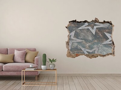 3d-s lyukat fali matrica Törött fal csillagokkal