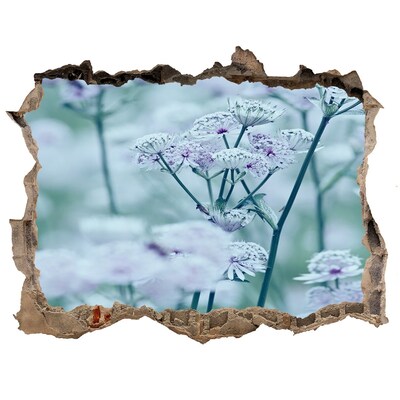 3d-s lyukat fali matrica Virágok a romos falak között