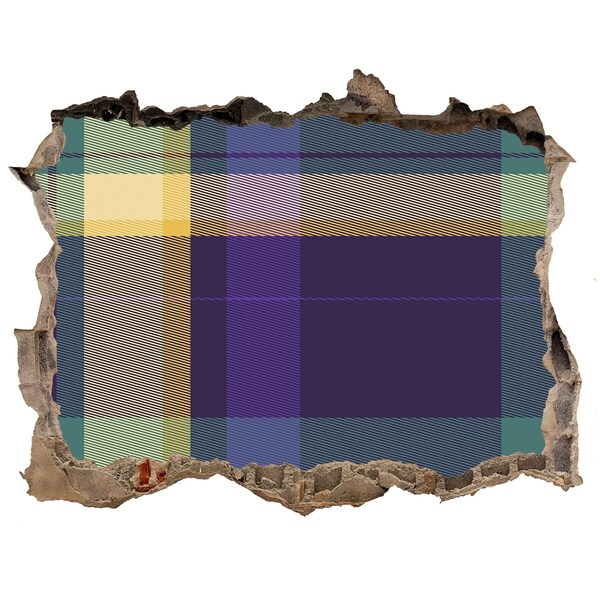 3d-s lyukat fali matrica Kockás minta a falon