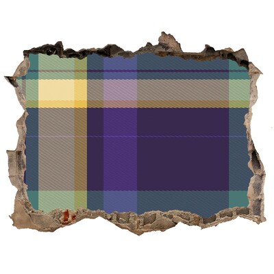 3d-s lyukat fali matrica Kockás minta a falon