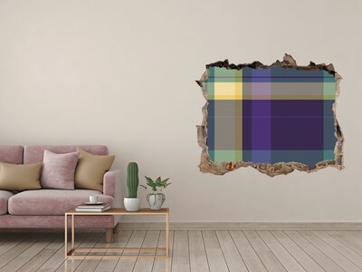 3d-s lyukat fali matrica Kockás minta a falon