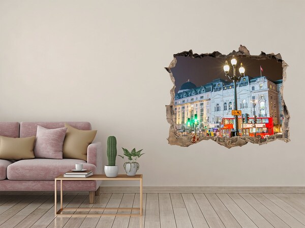 3d-s lyukat fali matrica Londoni utca éjszaka