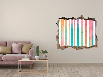 3d-s lyukat fali matrica Színes geometria a falon lévő lyuk mögött