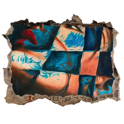 3d-s lyukat fali matrica Egy színbe merült test