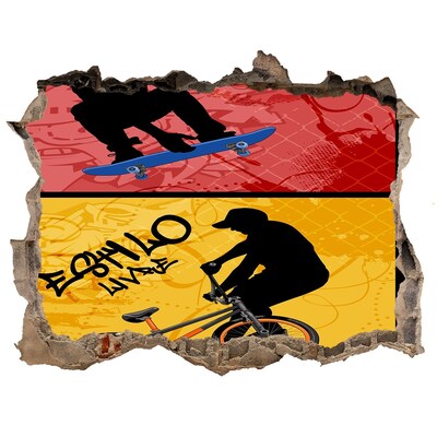 3d-s lyukat fali matrica Gördeszkázás akcióban