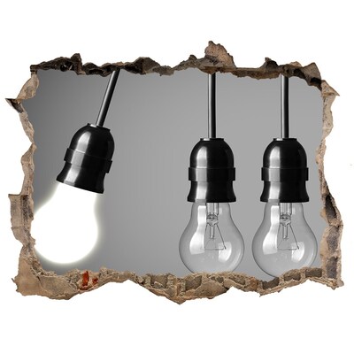 3d-s lyukat fali matrica Törött fal függő lámpákkal