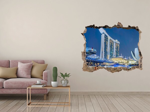 3d-s lyukat fali matrica Modern építészet Szingapúrban