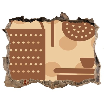 3d-s lyukat fali matrica Retro motívumú belső tér