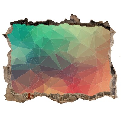 3d-s lyukat fali matrica Színes geometria egy lyukban a falban