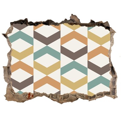 3d-s lyukat fali matrica Geometriai minták a falon