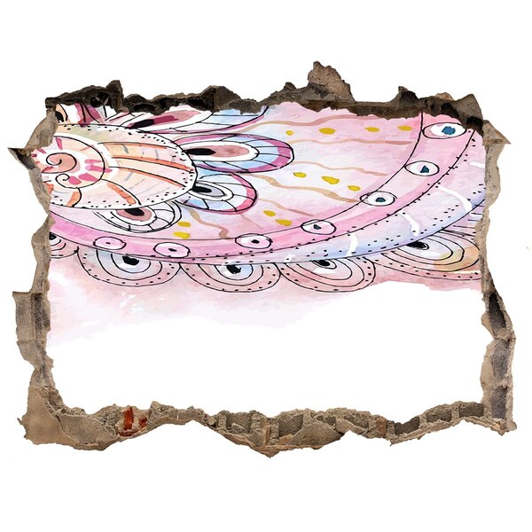 3d-s lyukat fali matrica Színes minta beton alapon