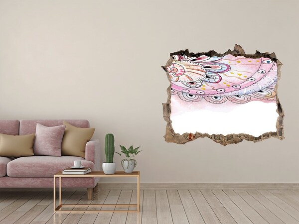 3d-s lyukat fali matrica Színes minta beton alapon