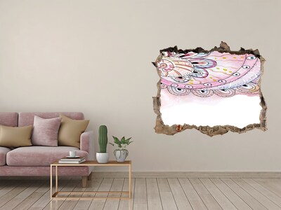 3d-s lyukat fali matrica Színes minta beton alapon