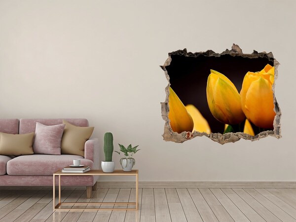 3d-s lyukat fali matrica Sárga tulipánok