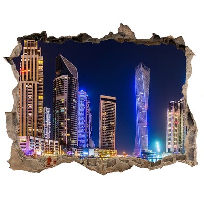 3d-s lyukat fali matrica Dubai éjjel