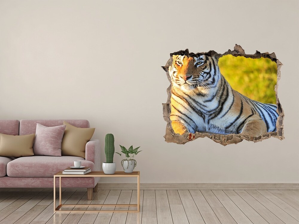 3d-s lyukat fali matrica Portré egy tigris