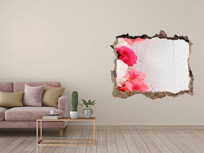 3d-s lyukat fali matrica Virágos oázis a fal mögött