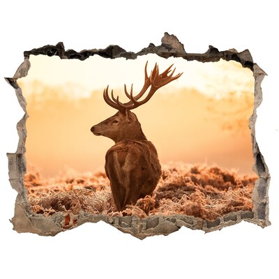 3d-s lyukat fali matrica Deer napkelte
