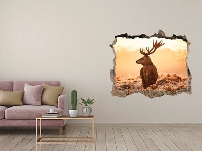 3d-s lyukat fali matrica Deer napkelte