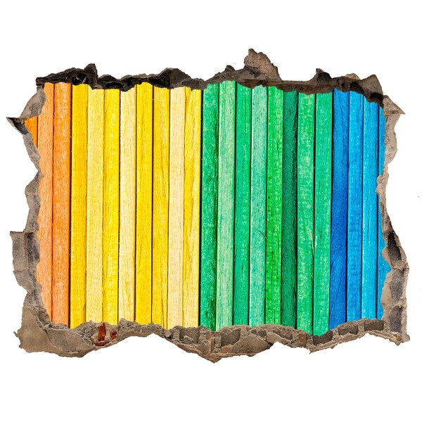 3d-s lyukat fali matrica Színes táblák egy lyukban a falban