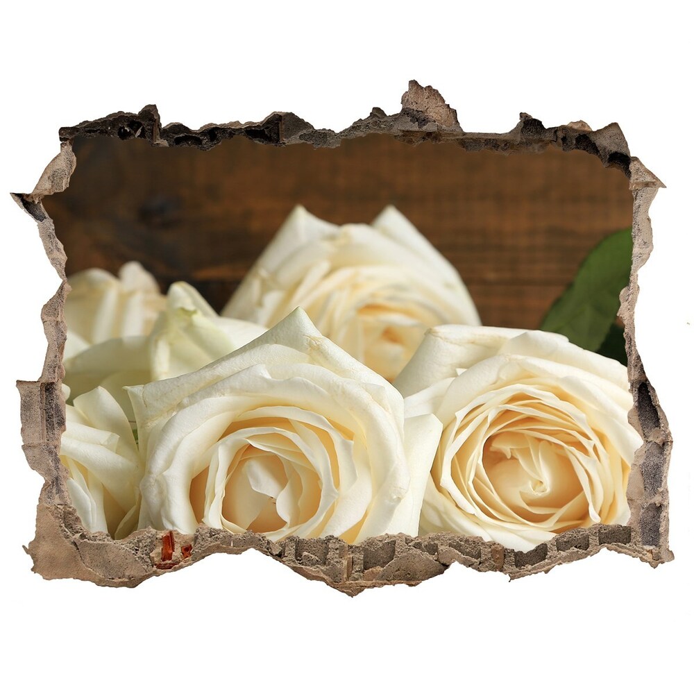 3d-s lyukat fali matrica Fehér rózsák