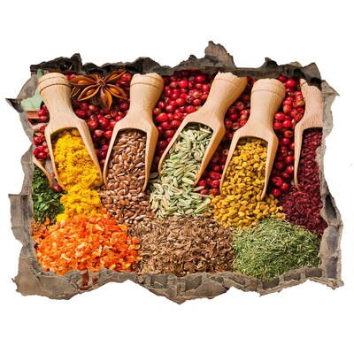 3d-s lyukat fali matrica Egy fűszerekkel teli konyha