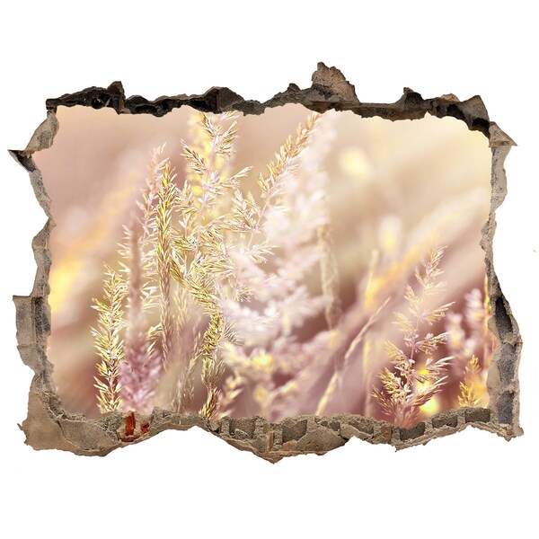 3d-s lyukat fali matrica Virágos rét a fal mögött