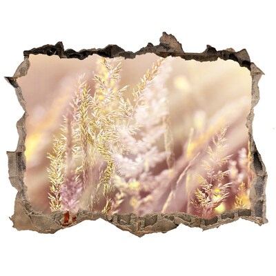 3d-s lyukat fali matrica Virágos rét a fal mögött