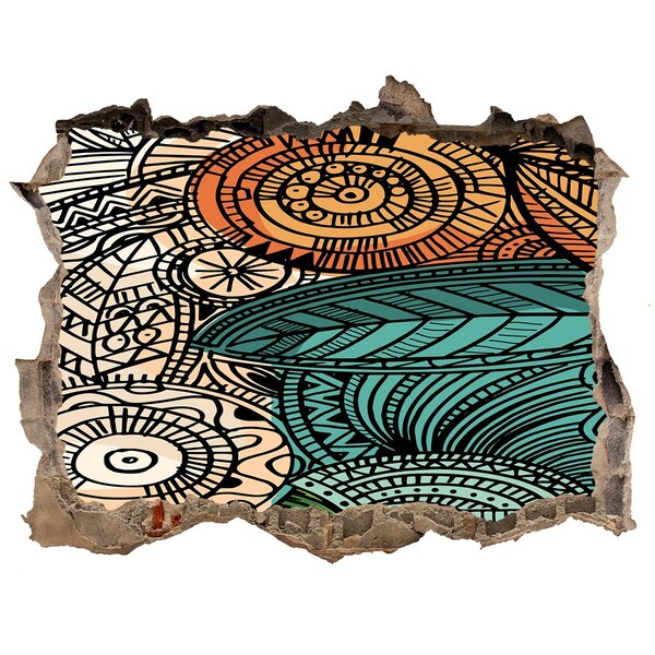 3d-s lyukat fali matrica Színes minták kő alapon