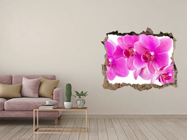 3d-s lyukat fali matrica Rózsaszín orchidea