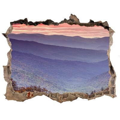 3d-s lyukat fali matrica Sunset hegy