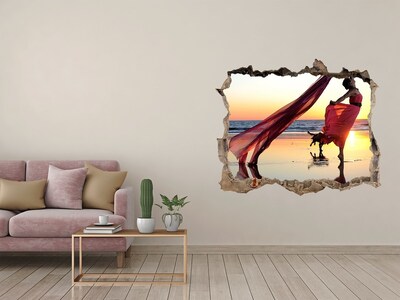 3d-s lyukat fali matrica Tánc a tengerparton naplementekor