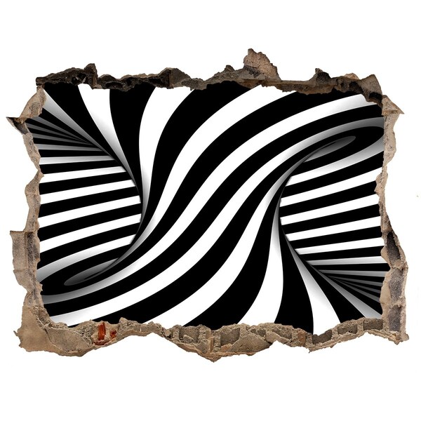 3d-s lyukat fali matrica Optikai illúzió fekete-fehérben