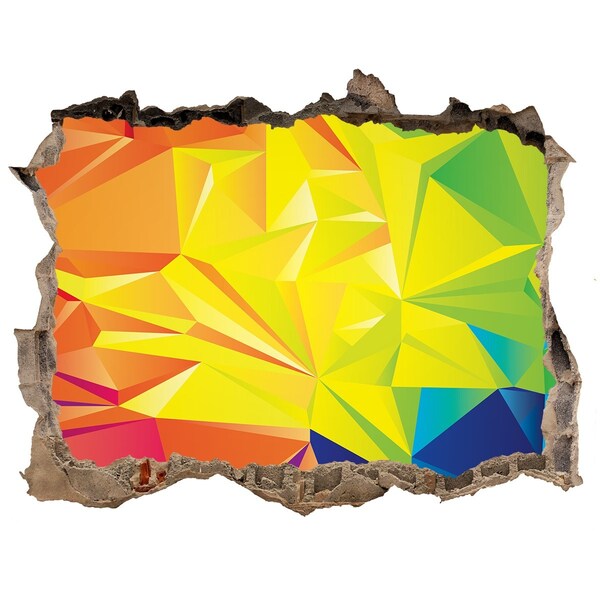 3d-s lyukat fali matrica Színes robbanás egy betonlyukban