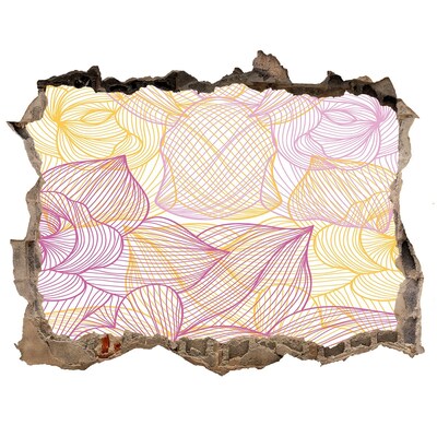 3d-s lyukat fali matrica Lyuk a falban virágminta