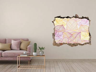 3d-s lyukat fali matrica Lyuk a falban virágminta