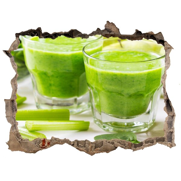 3d-s lyukat fali matrica Zöld egészségkoktél