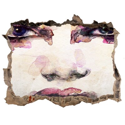 3d-s lyukat fali matrica Az arc a romos falban