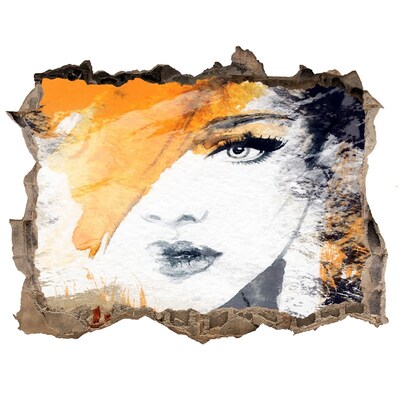 3d-s lyukat fali matrica Portré arany árnyalatokban