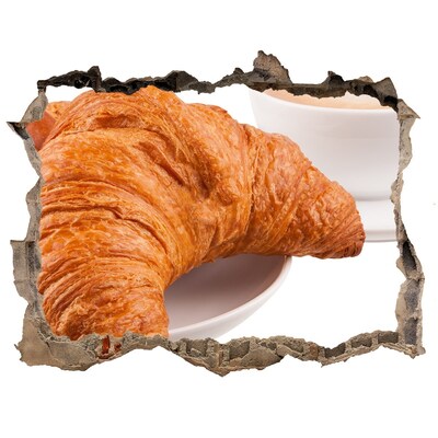 3d-s lyukat fali matrica Croissant és kávé