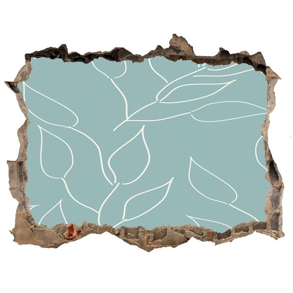 3d-s lyuk vizuális effektusok matrica Zöld fal növényi mintával