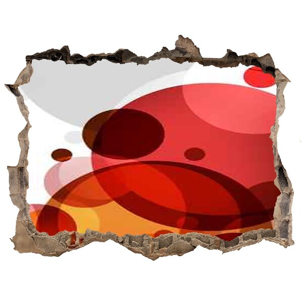 3d-s lyuk vizuális effektusok matrica Színes buborékok egy lyukban a falban