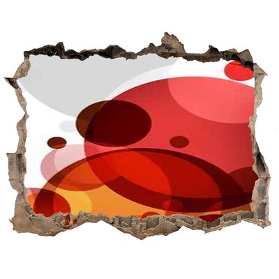 3d-s lyuk vizuális effektusok matrica Színes buborékok egy lyukban a falban