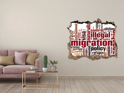 3d-s lyuk vizuális effektusok matrica Bevándorlás