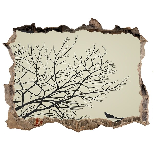 3d-s lyuk vizuális effektusok matrica Halott erdő a lerombolt fal mögött