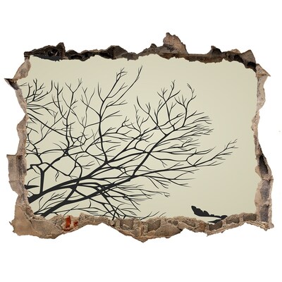 3d-s lyuk vizuális effektusok matrica Halott erdő a lerombolt fal mögött