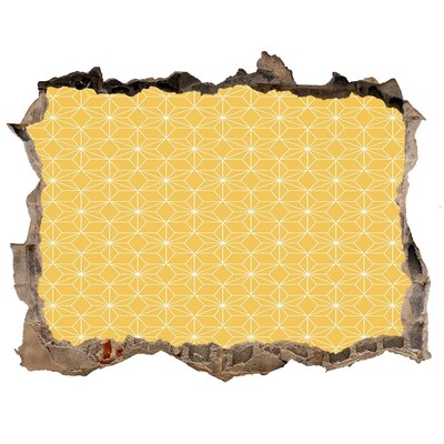 3d-s lyuk vizuális effektusok matrica Arany geometria beton alapon